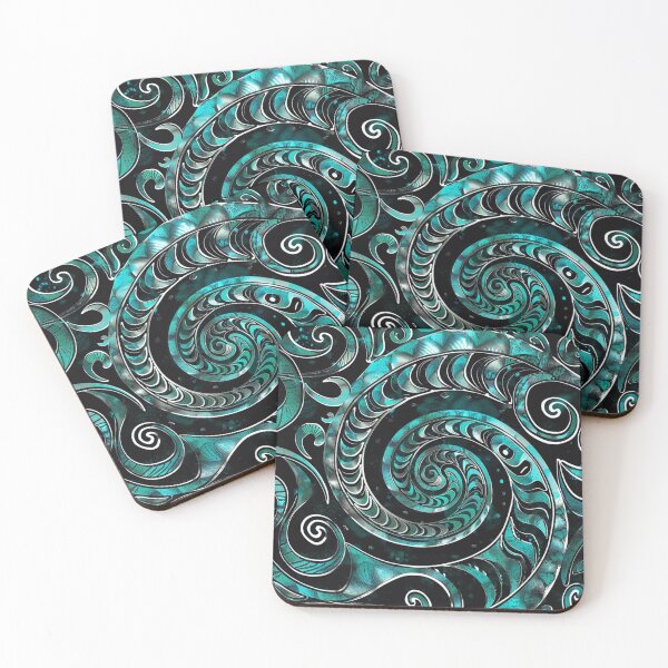 Item preview, New Zealand Māori Paua Pattern Koru Design 273 designed and sold by GrinGalore.