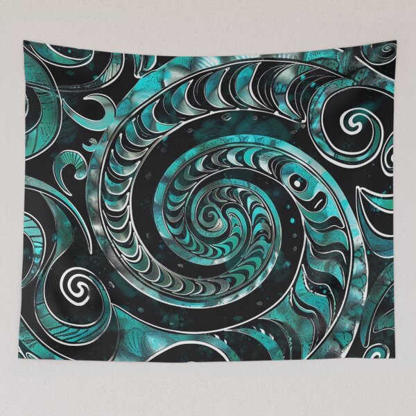 Item preview, New Zealand Māori Paua Pattern Koru Design 273 designed and sold by GrinGalore.
