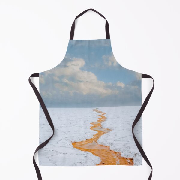 Item preview, Salt Flats with Orange Stream - Surreal Landscape Photography designed and sold by regnumsaturni.