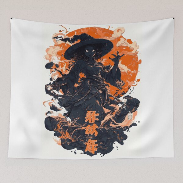Item preview, African American Witch Standing Triumphant 魔法の支配 designed and sold by PrintsByFrank.