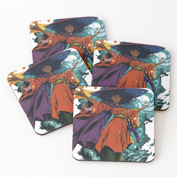 Item preview, African American Witch Standing Triumphant 魔法の支配 designed and sold by PrintsByFrank.