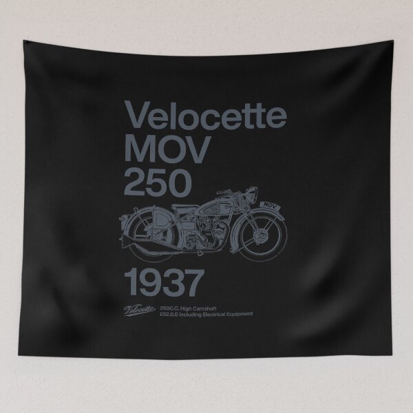 Item preview, Velocette MOV - Helvetica - Matt Black designed and sold by IronFlyers.