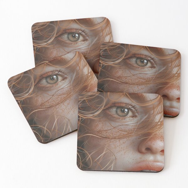Item preview, Captivating Closeup of a Redheaded Girl s Intricate Facial Features. designed and sold by CheerForGoods.