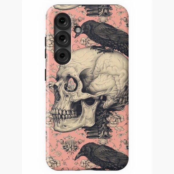Pink Skull and Crow with Butterfly Eye by iServalan for Tale Teller Club Samsung Galaxy Tough Case