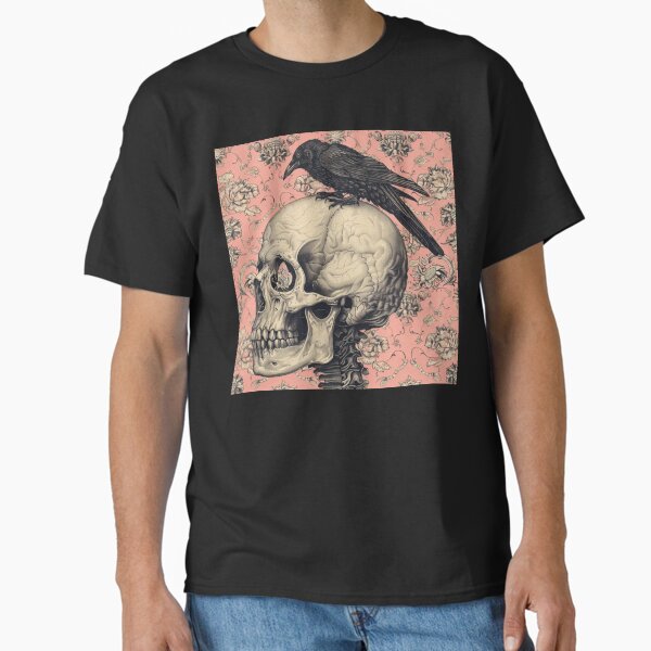 Pink Skull and Crow with Butterfly Eye by iServalan for Tale Teller Club Classic T-Shirt