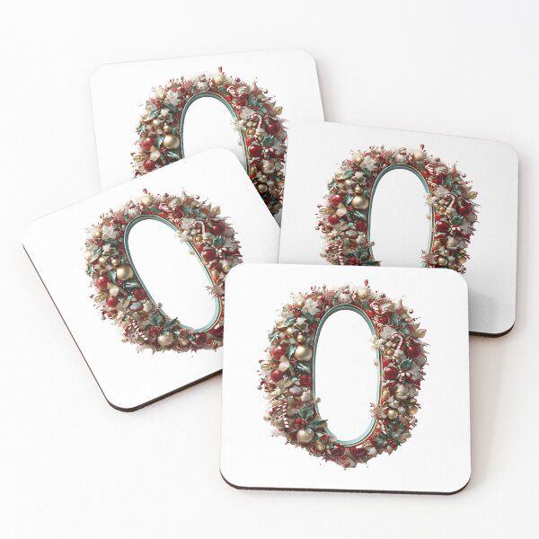 Item preview, Christmas Printable Letter O Festive Digital Artwork designed and sold by Monascreativeempire.