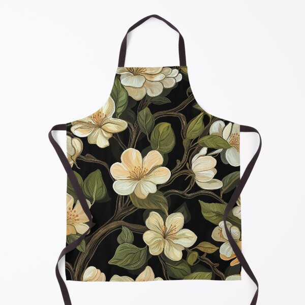 Item preview, A design of ivory blossoms intertwined with lush green leaves and flowing branches. designed and sold by HEMRO.