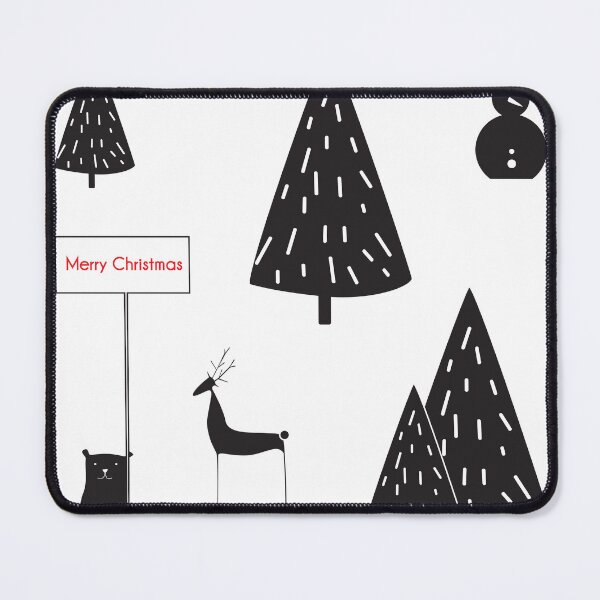 Item preview, Happy new year black white quote, Scandinavian style deer and bear. designed and sold by MatyKotiv.
