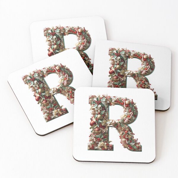 Item preview, Christmas Printable Letter R Festive Digital Artwork designed and sold by Monascreativeempire.
