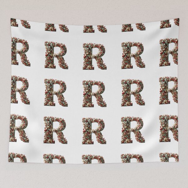 Item preview, Christmas Printable Letter R Festive Digital Artwork designed and sold by Monascreativeempire.