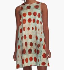 rote Flecken A-Linien Kleid