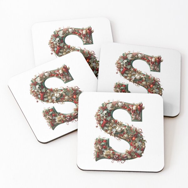 Item preview, Christmas Printable Letter S Festive Digital Artwork designed and sold by Monascreativeempire.