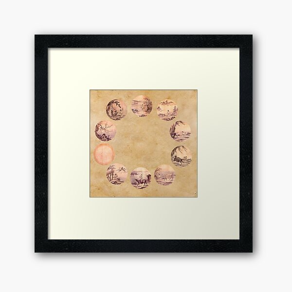 The Ten Oxherding Zen Framed Art Print