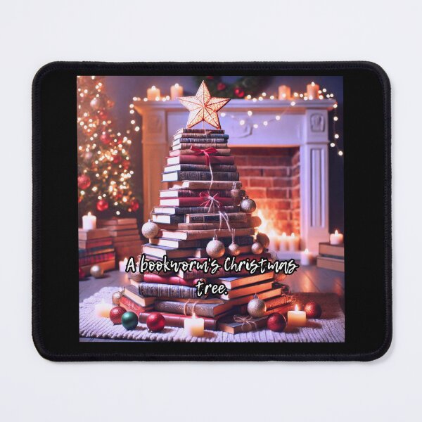 Item preview, A bookworm's Christmas tree funny christmas design for book lover. designed and sold by Kaczorek-Shop.