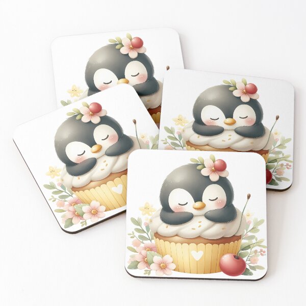 Item preview, A0566 Penguin Sleeping on Cupcake – Adorable Penguin-Themed Collectible, Unique Decor for Home, Fun Gift Idea, Premium Quality Design designed and sold by angieart68.