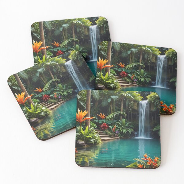 Item preview, Tropical Waterfall Paradise designed and sold by Enchanting Art Vista.