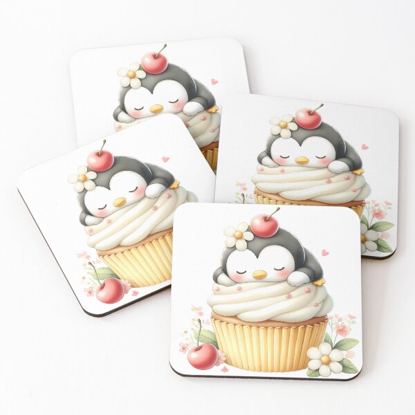 Item preview, A0566 Penguin Sleeping on Cupcake – Adorable Penguin-Themed Collectible, Unique Decor for Home, Fun Gift Idea, Premium Quality Design designed and sold by angieart68.