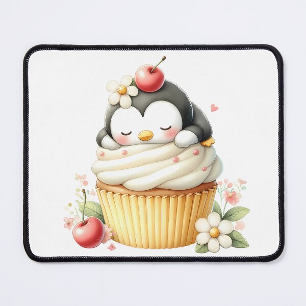 Item preview, A0566 Penguin Sleeping on Cupcake – Adorable Penguin-Themed Collectible, Unique Decor for Home, Fun Gift Idea, Premium Quality Design designed and sold by angieart68.