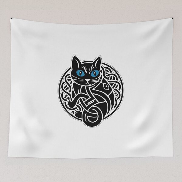 Item preview, Blue Eyed Celtic Knot Cat designed and sold by CELTIC-DESIGNS.