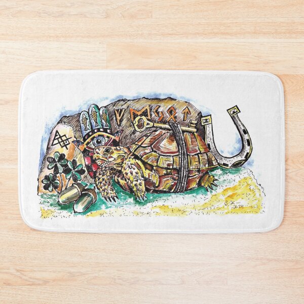 Item preview, lucky symbols-turtle with runes pattern designed and sold by StudioViArt.