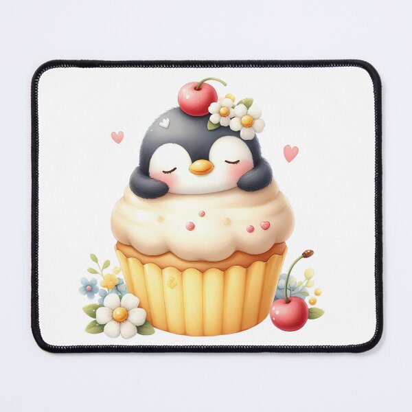 Item preview, A0566 Penguin Sleeping on Cupcake – Adorable Penguin-Themed Collectible, Unique Decor for Home, Fun Gift Idea, Premium Quality Design designed and sold by angieart68.