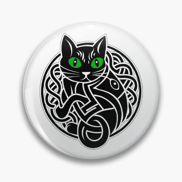 Item preview, Green Eyed Celtic Knot Cat designed and sold by CELTIC-DESIGNS.