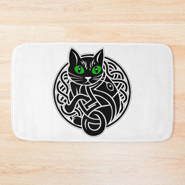 Aperçu de l'œuvre Chat celtique aux yeux verts créée et vendue par CELTIC-DESIGNS.