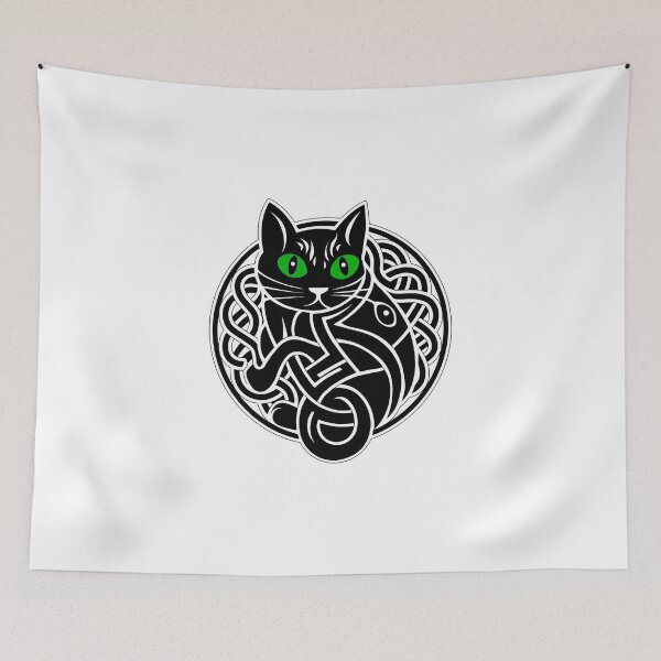 Item preview, Green Eyed Celtic Knot Cat designed and sold by CELTIC-DESIGNS.