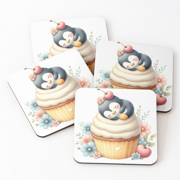 Item preview, A0566 Penguin Sleeping on Cupcake – Adorable Penguin-Themed Collectible, Unique Decor for Home, Fun Gift Idea, Premium Quality Design designed and sold by angieart68.