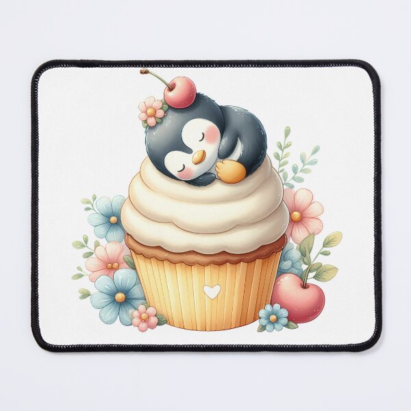 Item preview, A0566 Penguin Sleeping on Cupcake – Adorable Penguin-Themed Collectible, Unique Decor for Home, Fun Gift Idea, Premium Quality Design designed and sold by angieart68.