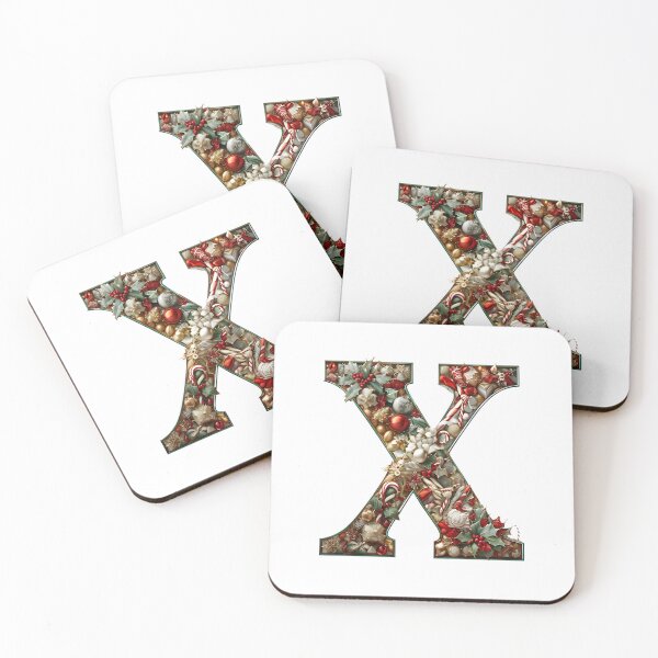 Item preview, Christmas Printable Letter X Festive Digital Artwork designed and sold by Monascreativeempire.