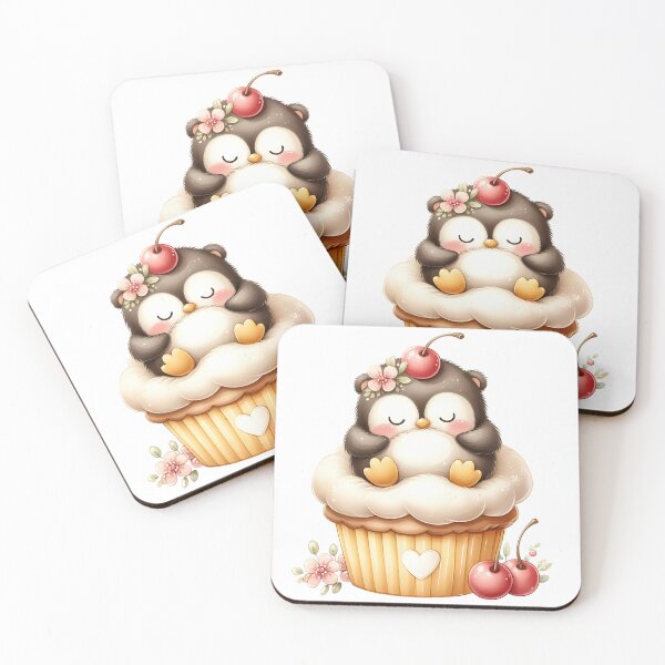 Item preview, A0566 Penguin Sleeping on Cupcake – Adorable Penguin-Themed Collectible, Unique Decor for Home, Fun Gift Idea, Premium Quality Design designed and sold by angieart68.