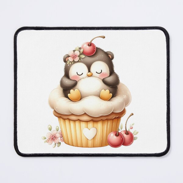 Item preview, A0566 Penguin Sleeping on Cupcake – Adorable Penguin-Themed Collectible, Unique Decor for Home, Fun Gift Idea, Premium Quality Design designed and sold by angieart68.