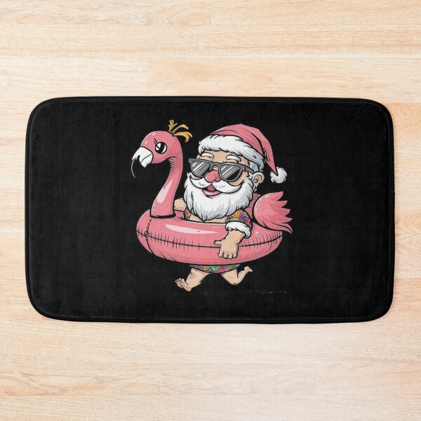Item preview, Summer Santa Claus with Flamingo Float – Tropical Christmas Design designed and sold by love3617.