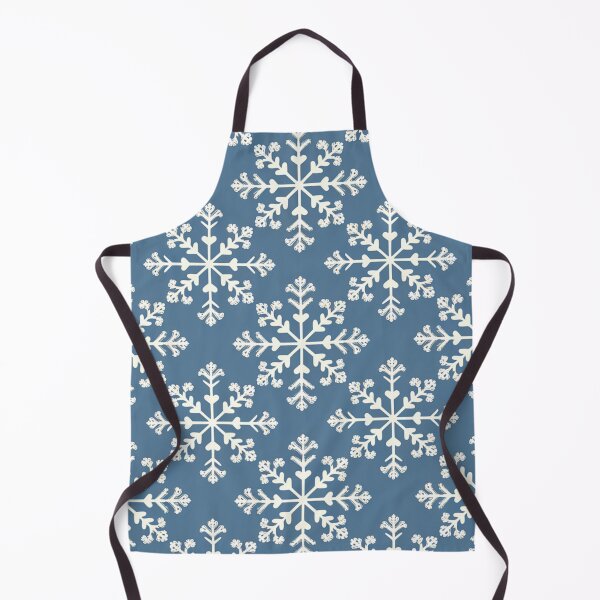 Item preview, Cute, large snowflakes in vintage style on blue sky background - repeating geometric winter pattern designed and sold by SaraSumi.