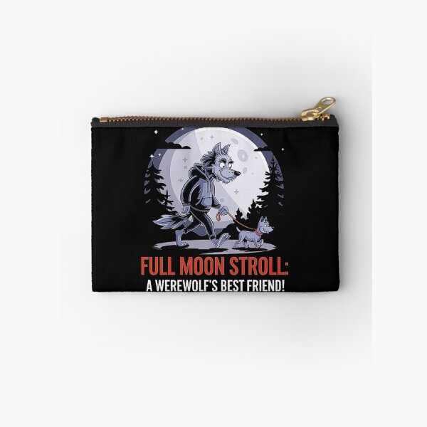 Item preview, Werewolf Full Moon Stroll – Funny Night Walk Illustration designed and sold by love3617.