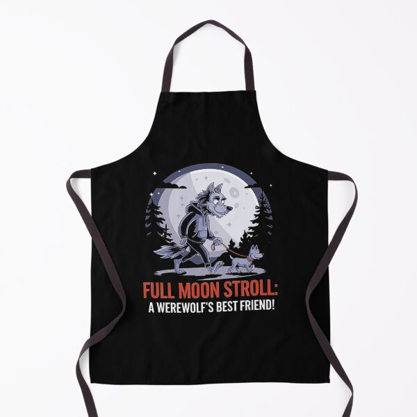 Item preview, Werewolf Full Moon Stroll – Funny Night Walk Illustration designed and sold by love3617.