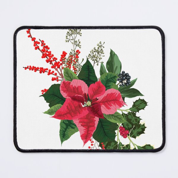 Item preview, Poinsettia flower, ilex, berries composition. designed and sold by MatyKotiv.