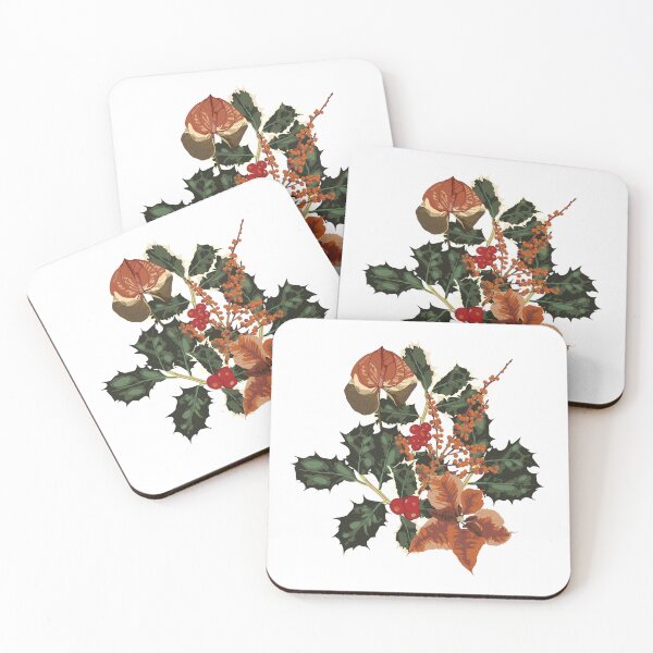 Item preview, Botanical Christmas composition with flowers and berries. designed and sold by MatyKotiv.