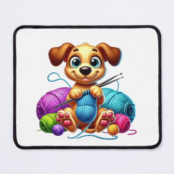 Item preview, Knitting Dog designed and sold by ArtQueen777.