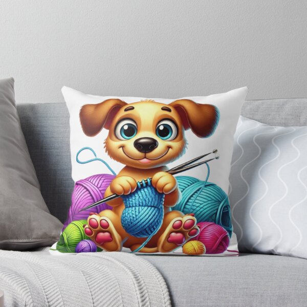 Item preview, Knitting Dog designed and sold by ArtQueen777.