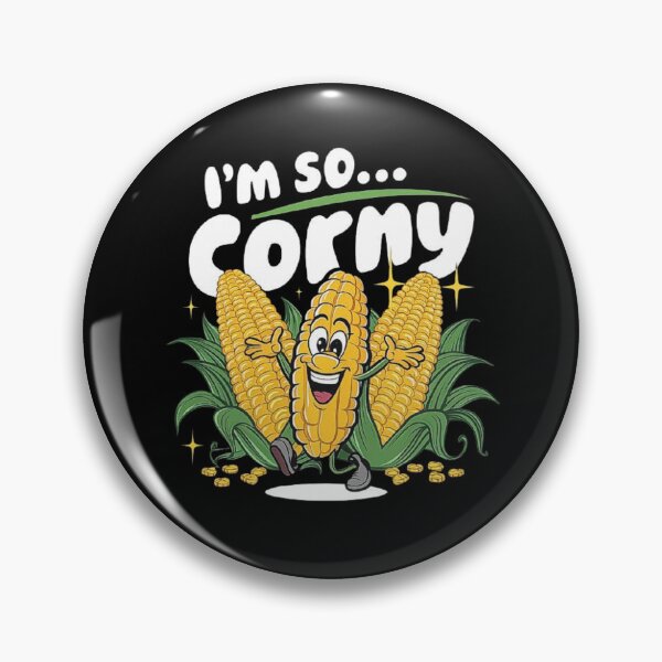 Item preview, Funny Corn Character Design - I’m So Corny Pun Art designed and sold by love3617.