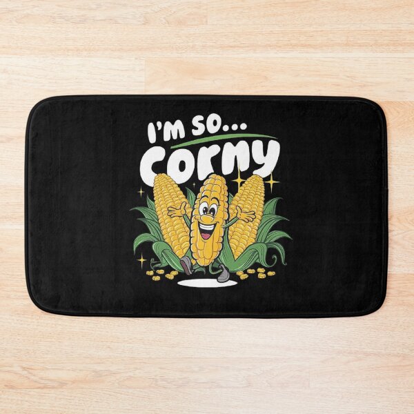 Item preview, Funny Corn Character Design - I’m So Corny Pun Art designed and sold by love3617.