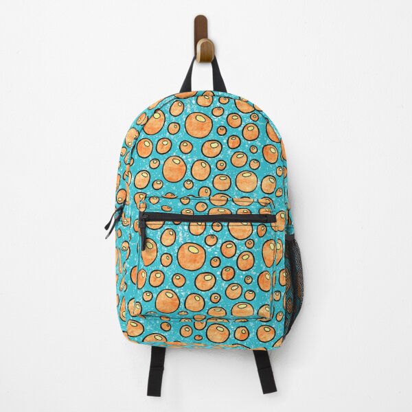Item preview, Graphic bubbles pattern, bright orange and sky blue 90s abstract bubbles designed and sold by NadiaChevrel.