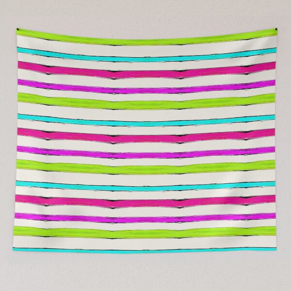 Item preview, Rough Black and Neon Stripes on Soft White  designed and sold by JaygiesDesign.