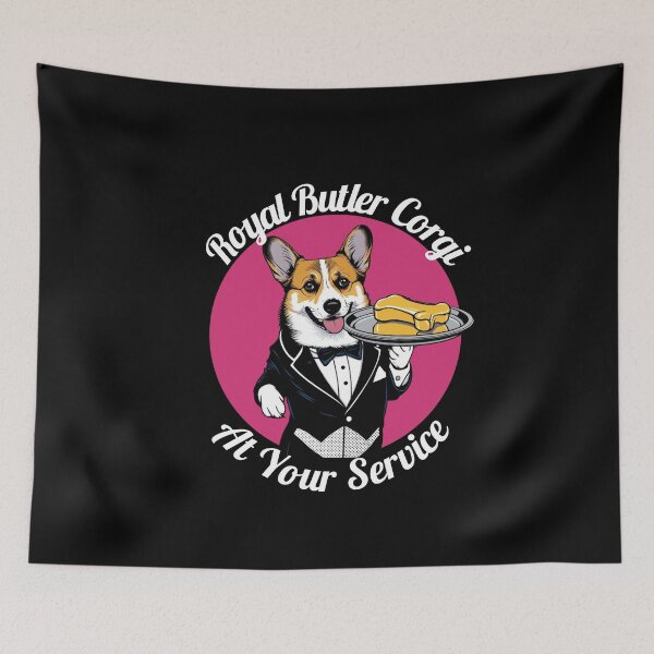 Item preview, Royal Butler Corgi - At Your Service designed and sold by JCRockDesign.