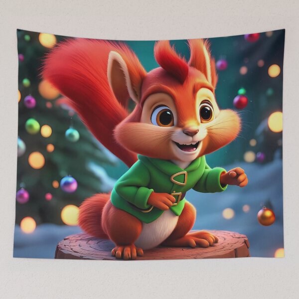 Item preview, Squirrel as a Christmas Elf designed and sold by Colin Bentham.
