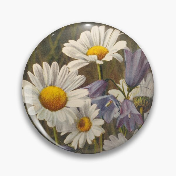 Item preview, Vintage Botanical Postcards: Chrysanthemum Leucanthemum and Campanula (Oxeye-daisy and Blue-bell) designed and sold by sleepyhenry.