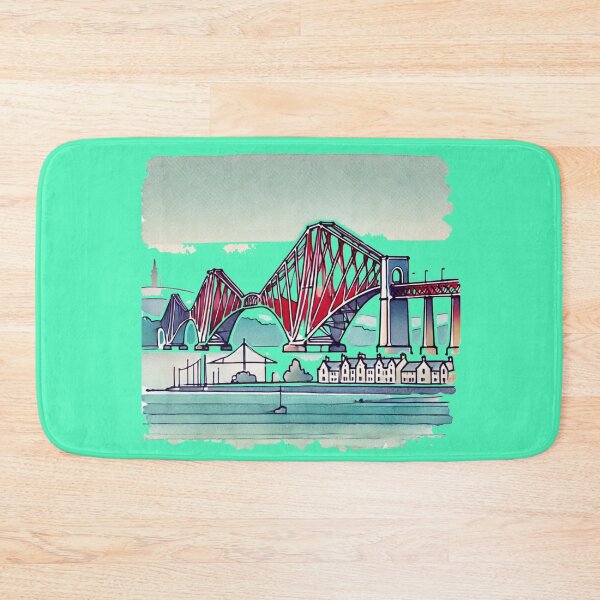 Item preview, The Forth Bridge Scotland Minimalist Watercolor Sticker,   designed and sold by PaintMeWorld.