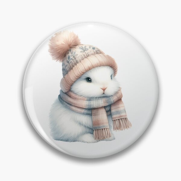 Item preview, A0571 Fluffy Rabbit in Scarf – Adorable Rabbit-Themed Collectible, Perfect Gift for Winter, Heartwarming Decor, Premium Quality Design designed and sold by angieart68.